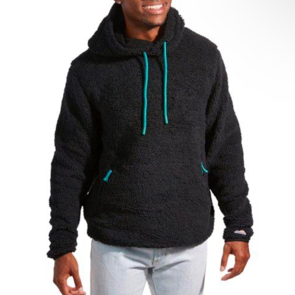 Chubbies Black High-Pile Fleece Hooded Sweatshirt